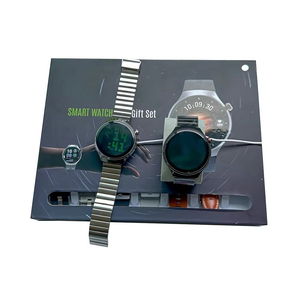 Montre connectée 8 en 1 pour hommes et femmes, design rond, utilisation sportive, bracelet en cuir, boussole, suivi du sommeil, écran TFT, calendrier - Product Image 4