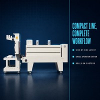 Machine d'emballage semi-automatique à manchon thermorétractable en aluminium haute vitesse et anti-poussière pour eau minérale et bière