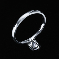 Prêt à expédier - Bague en argent sterling S925 avec moissanite VVS taille poire 1 carat en forme de goutte d'eau, idéale pour les alliances féminines