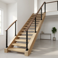 Système de garde-corps en câble d'acier inoxydable sur mesure pour escaliers intérieurs, pour projets résidentiels et commerciaux