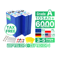 Baterai prismatik Grade a LF105 3.2V 105ah Lifepo4 Cell 50Ah 150Ah 230Ah 280Ah 300Ah 304Ah 314Ah baterai Lithium Ion fosfat