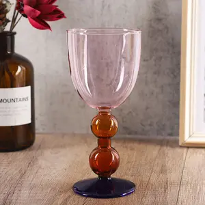 Verre créatif élégant verres à vin de couleur rouge unique gobelet verre à vin tasse pour les couples amoureux saint valentin