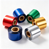Ruban de transfert thermique couleur Haoxuan, noyau de 1/2 pouce, rouleau compact pour l'impression d'étiquettes, d'emballages et de marquages de petite taille