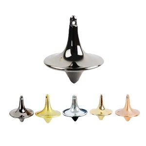 Toupie en métal brillant de précision, style vintage, en alliage de zinc, avec rotation précise et éléments en plastique, excellente idée cadeau - Product Image 1