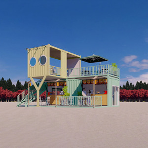 40-Fuß-Containerhaus, 2-stöckiges Containerhaus, L-förmiges Tiny Home mit Bad und Küche - Product Image 5