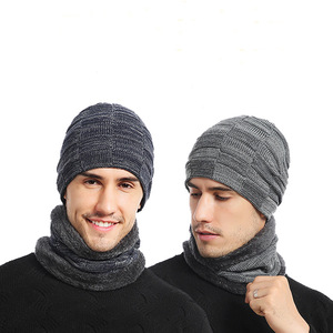 3-Piece Winter Hat Scarf Glove Set – Knit Beanie, Loop Scarf, Gloves For Men & Women (Khaki) - View #3