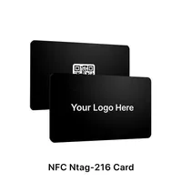 Tarjeta NFC Negra Mate (NTAG216), Memoria: 888 Bytes