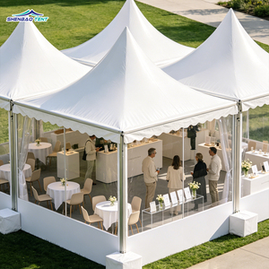 <span class=keywords><strong>Carpa</strong></span> Pagoda Transparente <span class=keywords><strong>3x3</strong></span> de Techo Alto, <span class=keywords><strong>Carpa</strong></span> de Lujo para Exposiciones con <span class=keywords><strong>Cortinas</strong></span> Laterales para Fiestas y Cenas junto al Lago - Product Image 5