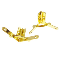 Charnière quadrant à petite boîte en métal doré et laiton massif pour boîte à bijoux en bois
