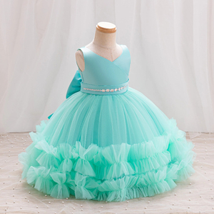 Abito da <span class=keywords><strong>bambina</strong></span> in pizzo per compleanno, <span class=keywords><strong>vestito</strong></span> invernale natalizio per bambine <span class=keywords><strong>di</strong></span> 1 anno, abiti floreali per neonate e bimbe piccole - Product Image 5