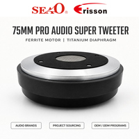 OEM/ODM Speaker Tweeter Pro 75mm Aluminium Hitam untuk Proyek Merek Speaker Grosir