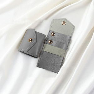 Customized Logo Hot Sale Mini Jewelry Storage Bag Portable Travel Earring Bracelet Bag Unfold 14.5*6cm Leather Jewelry Bag - Product Image 3