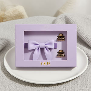 صندوق تغليف لمجموعة مشابك الشعر بكمية طلب أدنى منخفضة، صندوق تغليف لمشابك الشعر وربطات الشعر، صندوق تغليف لمشابك الأطفال مع نافذة - Product Image 1