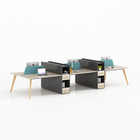 Bureau de travail modulaire pour ordinateur portable, bureau de travail pour 2 personnes, cloison de bureau, mobilier de bureau, vente en gros