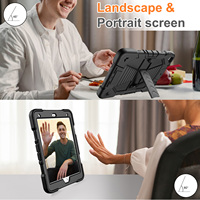 Casing iPad 7 8 9 Anti Benturan untuk Anak, Putar 360 Derajat, Bahan Silikon, Pelindung Tablet & Casing untuk iPad Generasi ke-9