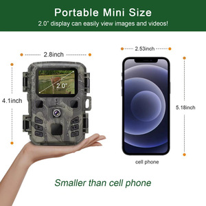 <b>Mini</b> Trail <b>Camera</b> 1080P HD IP65 Waterproof CMOS Sensor MicroSD Card Battery Powered Outdoor Hunting Use - Product Image 3