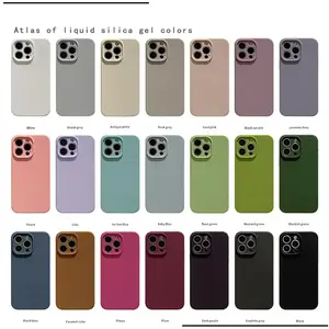 Soft Liquid Silicone Cell Mobile Phone Case Cover For Iphone 11/12/13/14/15 Pro Max Phone Case Universal Silicone Bumper Case