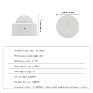 Sensor Gerak Zigbee PIR Detektor Inframerah Nirkabel Gerakan Tubuh Manusia Cerdas Sensor Gerak ZigBee <span class=keywords><strong>Alarm</strong></span> Keamanan Rumah Pintar - Product Image 6