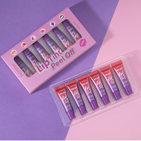 Teinture à lèvres longue tenue Julystarprofessional, imperméable, effet peel-off, texture mate et lisse, gloss à lèvres 8ml*6pcs