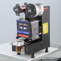Machine de scellage de gobelets entièrement automatique à haute vitesse HENGZHI pour boissons au thé à bulles / Scelleuse de gobelets en plastique de table