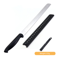 10 pouces en acier inoxydable dents grossières couteau à pain baguette pain gâteau trancheuse PP poignée couteau à pain dentelé
