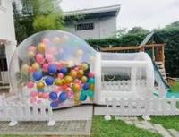 Haute qualité 3M Top rebondissant Transparent mariage ballon bulle maison gonflable avec ballon clair dôme extérieur pour tente de fête