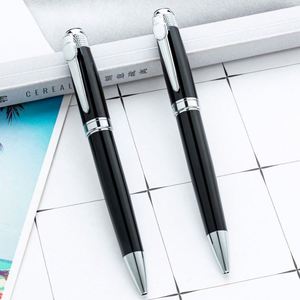 Wholesale Custom Logo 1.0Mm Business Premium Metal Black Twist-Action Student Ballpoint <b>Pen</b> - Product Image 1
