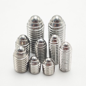 不锈钢304弹簧球头紧定螺钉M3 M4 M5公制螺纹8mm 30mm <span class=keywords><strong>50mm</strong></span>长度机器螺钉 - Product Image 1