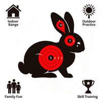 Cibles de tir réactives en papier épais pour lapins, 10 anneaux, type Bullseye, pour entraînement intérieur et extérieur, vente en gros, OEM