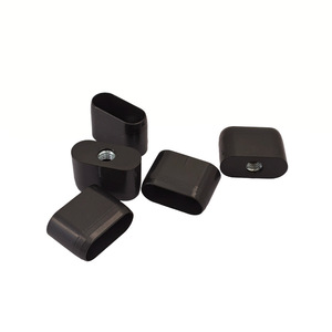 Manguito de sujeción ovalado negro M5 11x24mm de plástico ABS para ajuste de amortiguador - Product Image 3