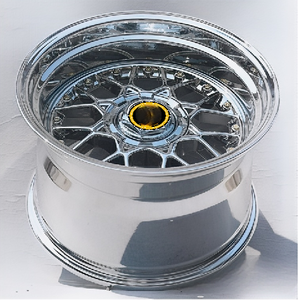 Jantes en alliage monobloc 16 pouces PCD 4x100 5x100 chromées + rivets dorés, jantes forgées chromées pour Civic EK/EG AE86 MX-5 A3 Boxster - Product Image 2