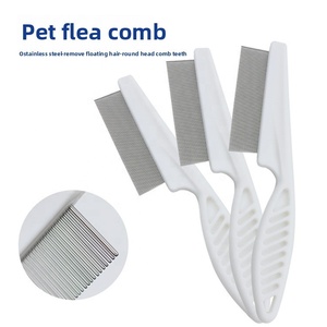 Peine para Pulgas de Acero Inoxidable con Dientes Finos, Herramienta de Aseo para Eliminar <span class=keywords><strong>Piojos</strong></span> en Mascotas Pequeñas - Product Image 3