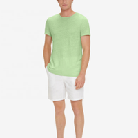 T-shirt à col rond en lin et chanvre, Unique, régulier, doux, personnalisé, séchage rapide, respirant, léger, Slim, décontracté
