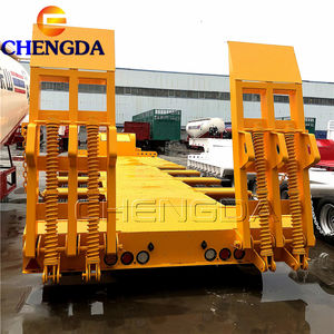 Semirremolque de plataforma baja de 4 <span class=keywords><strong>ejes</strong></span>, 80-100 toneladas, súper resistente, con cierres para contenedores - Product Image 3