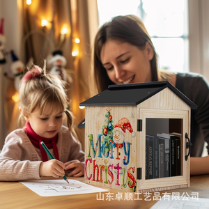 Boîte aux lettres extérieure peut être boîte de rangement d'atlas de <span class=keywords><strong>livre</strong></span> de bricolage boîte d'échange d'affichage de courrier boîte en bois de stockage acrylique - Product Image 5