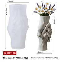 Moule en silicone moderne et simple pour pot de fleurs, pot de rangement en résine époxy, ou moule à gypse ciment à tenir à la main – DIY