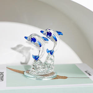 Figuras de Delfines de Cristal, Coleccionables, Escultura de Animales Marinos, Estatua, Decoración para el Hogar y la Oficina - Product Image 5