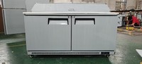 Table de préparation de salades à double porte commerciale, réfrigérateur, équipement de réfrigération pour supermarché, armoire congélateur