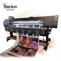 Impresora de inyección de tinta automática solvente ecológica Benlun de 1900mm para Material flexible Nueva impresora de cuero a base de agua rollo a rollo para Flex
