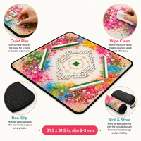 Tapis de jeu de Mahjong américain, grand, antidérapant, insonorisant, rembourré en néoprène, accessoire de table toutes saisons
