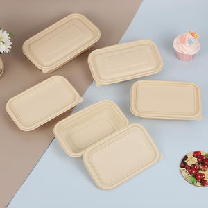Contenedor Cuadrado para Comida Rápida con Logotipo Personalizado en Relieve, Biodegradable, de Grado Alimenticio, Hecho de Almidón de Maíz, Apto para Microondas, Calentable, para Azúcar - Product Image 3