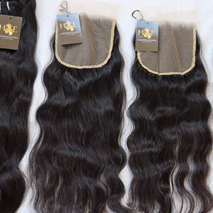 Extensiones de Cabello Humano Remy Virgen Indio de un Solo Donante con Cierre de Encaje y Frontales HD - Product Image 3