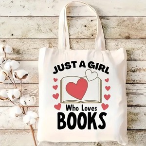 Borsa Tote in Tela '<span class=keywords><strong>Portami</strong></span> al Libreria' per Donne e Unisex, Borsa a Spalla Artistica Letteraria, Regalo per Amanti dei Libri - Product Image 6