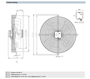 Ventilateur axial AC industriel ebm-papst S4D450-AA14-02/F01 450 mm pour applications de ventilation et de refroidissement HVAC et de condenseurs - Product Image 3