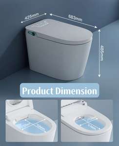 Toilette intelligente automatique à capteur pour salle de bain, avec télécommande et siège chauffant, à prix abordable - Product Image 5