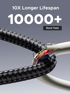 Ugreast 100W <span class=keywords><strong>สาย</strong></span><span class=keywords><strong>ชาร์จ</strong></span> USB C ไปยัง USB C <span class=keywords><strong>สาย</strong></span>ดาต้า3.3ft 6.6ft ไนลอนถักชนิด C สำหรับแล็ปท็อป <span class=keywords><strong>iPhone</strong></span> - Product Image 6
