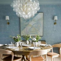Lámpara de araña moderna de lujo con 6 luces, bola de cristal, iluminación decorativa, accesorio colgante para sala de estar, Base de bombilla E12
