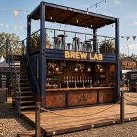 Bar en conteneur maritime de 20 pieds, restaurant industriel préfabriqué en conteneur, kiosque alimentaire extérieur pour festivals