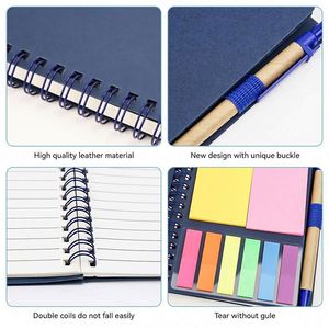 Promotion Custom Business Notebooks Customizable Spiral Lined Notepad Set With <b>Pen</b> and Sticky Note - Product Image 5