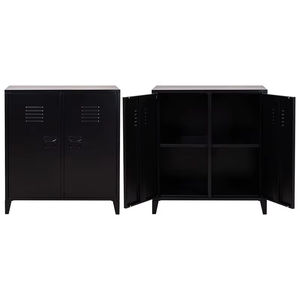 ドアドア2ドア高足キャビネットファイリングキャビネットスチールロッカーモダンデザインホーム家具収納 - Product Image 6